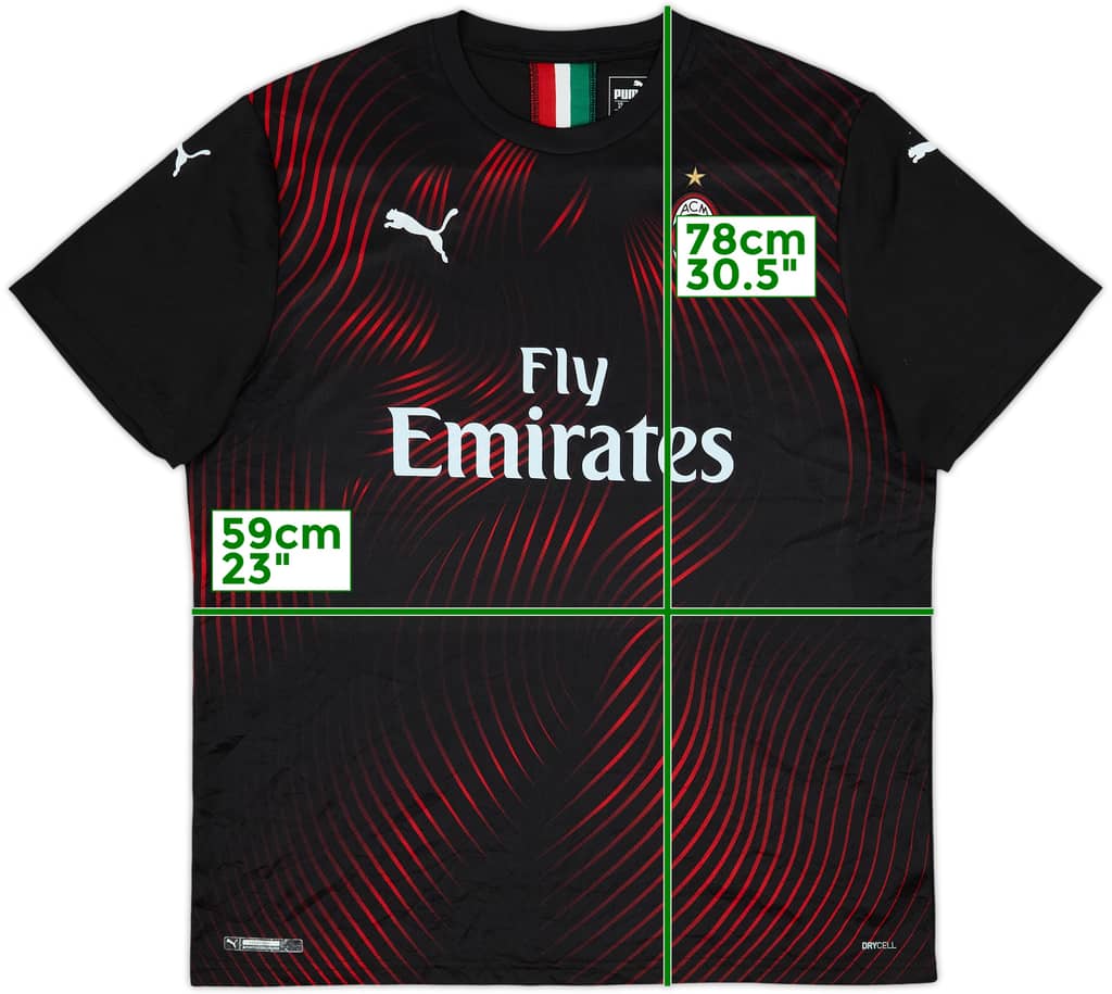 2019-20 AC Milan Third Shirt - 7/10 - (XL)