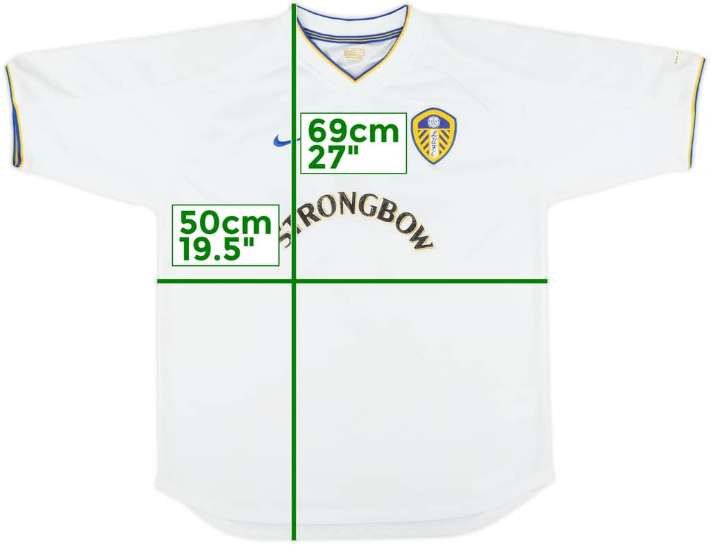 2000-02 Leeds United Home Shirt - 6/10 - (XL.Boys)