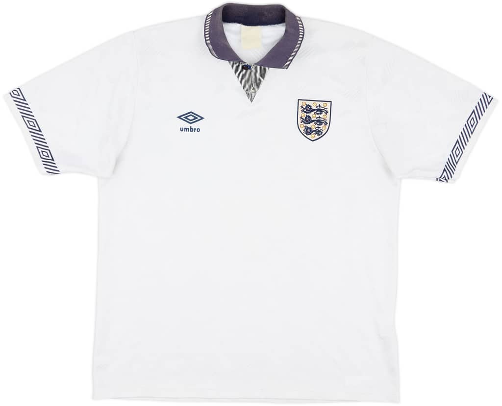 1990-92 England Home Shirt - 5/10 - (L)