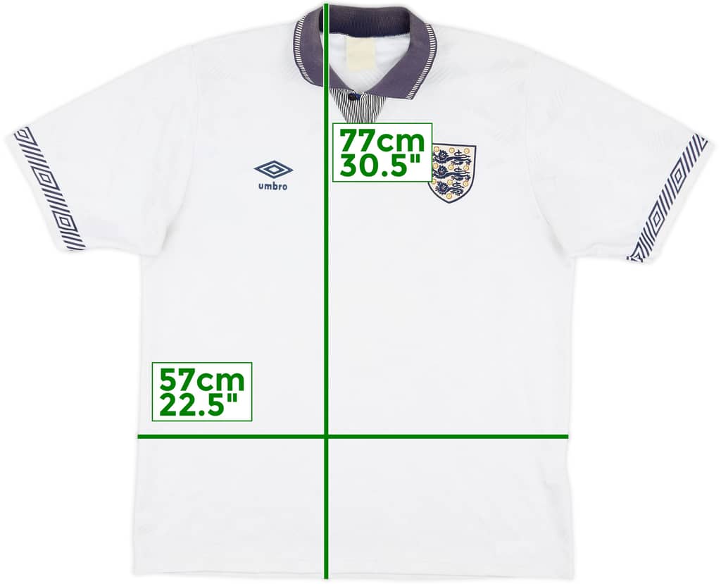 1990-92 England Home Shirt - 5/10 - (L)