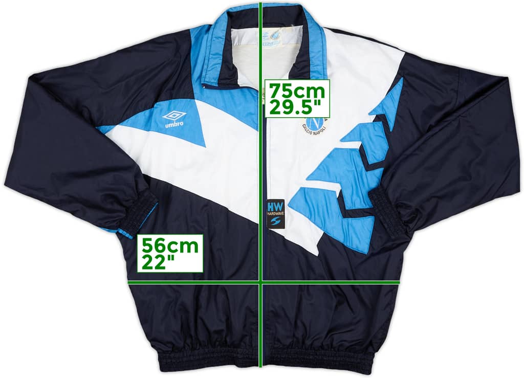 1991-93 Napoli Umbro Track Jacket - 8/10 - (XXL)