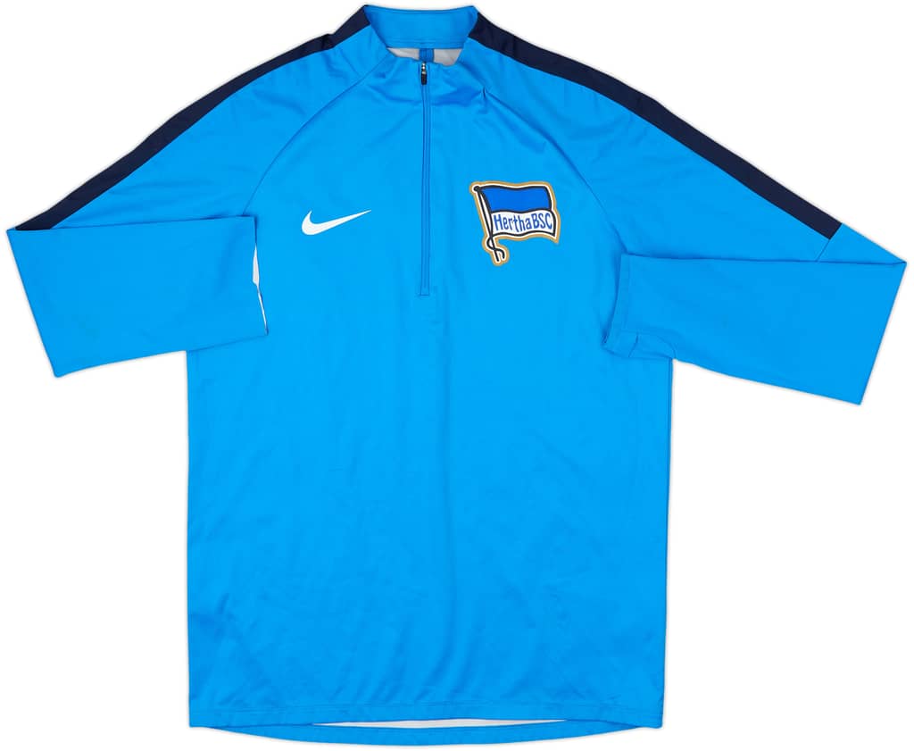 2017-18 Hertha Berlin Nike 1/4 Zip Training Top - 8/10 - (M)
