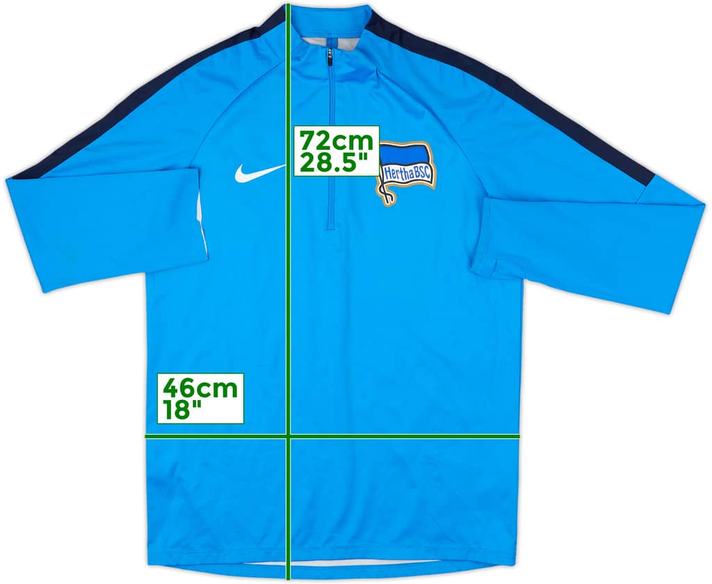 2017-18 Hertha Berlin Nike 1/4 Zip Training Top - 8/10 - (M)