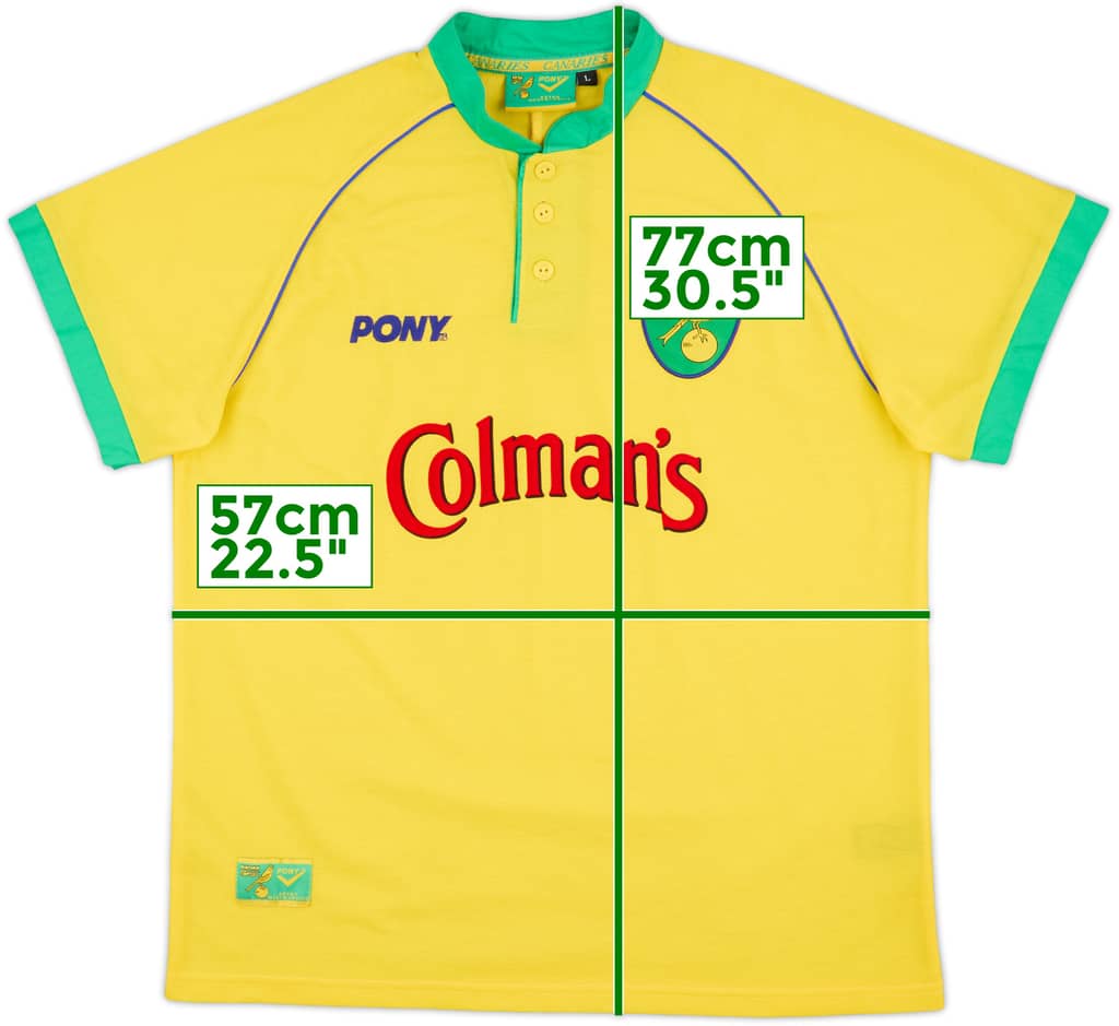 1997-99 Norwich Home Shirt - 9/10 - (L)