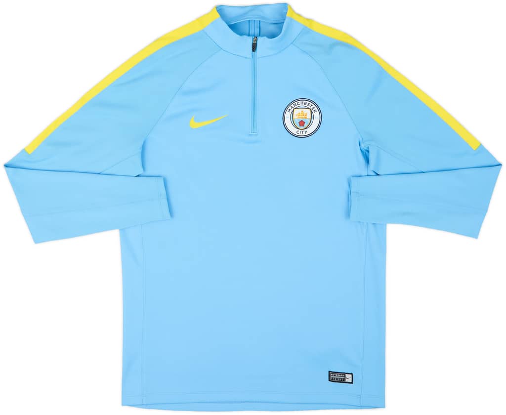 2016-17 Manchester City Nike 1/4 Zip Drill Top - 9/10 - (M)