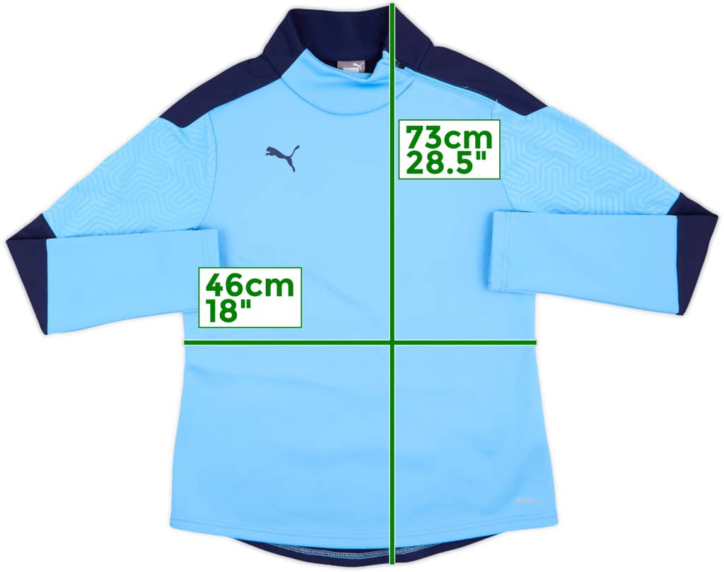 2019-20 Manchester City Puma 1/4 Zip Drill Top - 8/10 - (M)