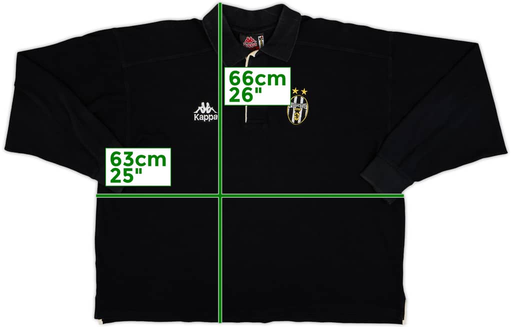 1998-99 Juventus Kappa Polo L/S Shirt - 9/10 - (XL.Boys)
