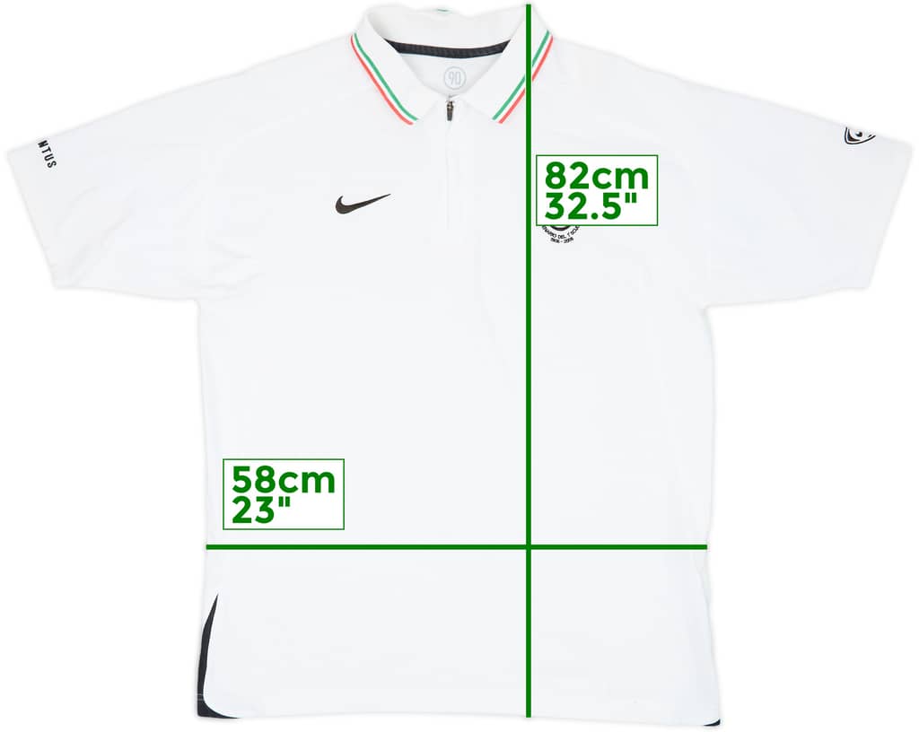 2005-06 Juventus Nike 1/4 Zip Polo Shirt - 7/10 - (XL)