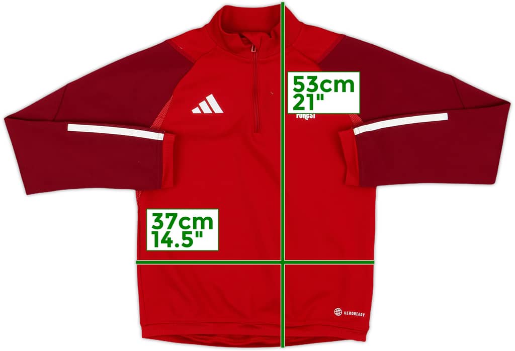 2022-23 Nottingham Forest adidas 1/4 Zip Drill Top - 8/10 - (S.Boys)