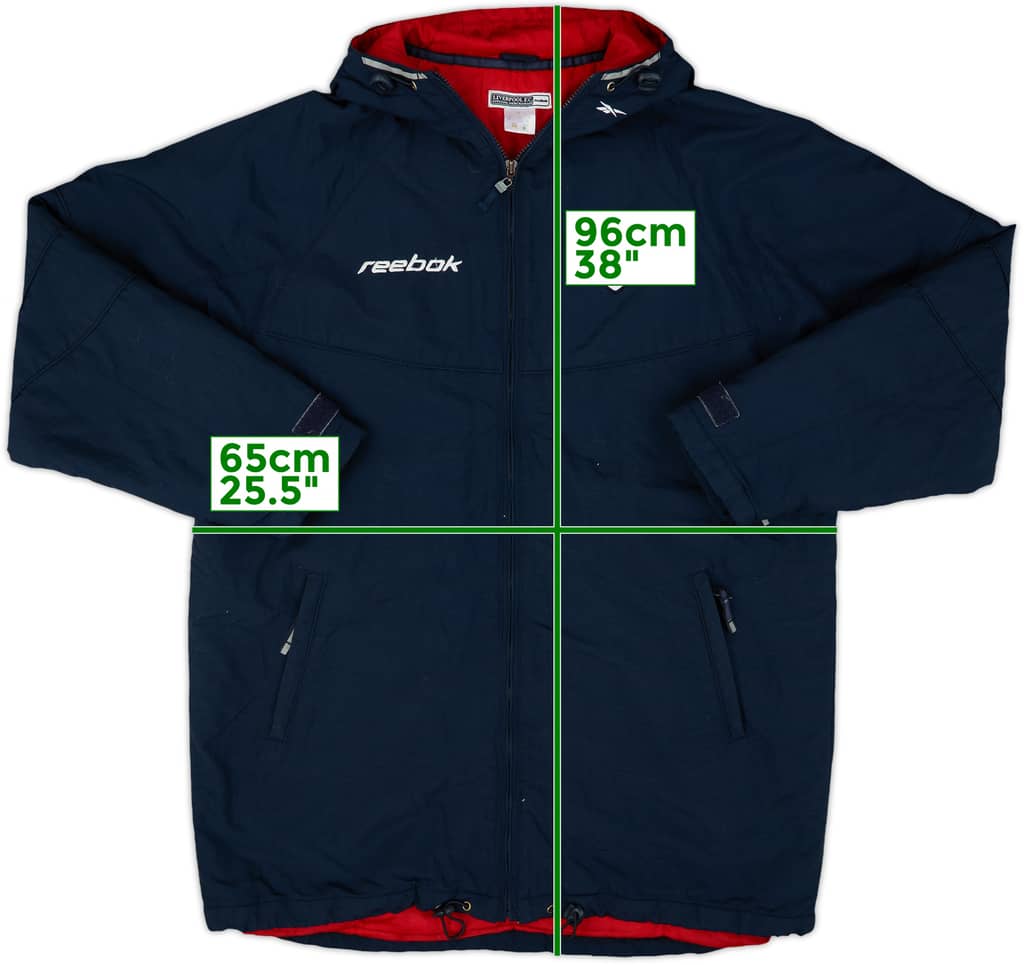 2001-02 Liverpool Reebok Padded Bench Coat - 8/10 - (L)