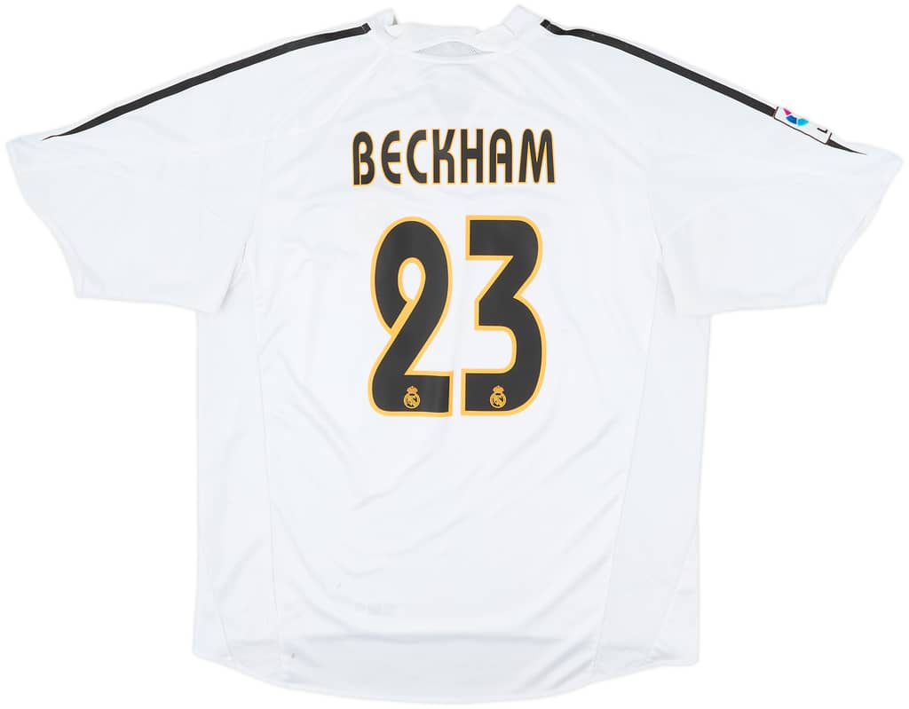 2004-05 Real Madrid Home Shirt Beckham #23 - 7/10 - (XL)