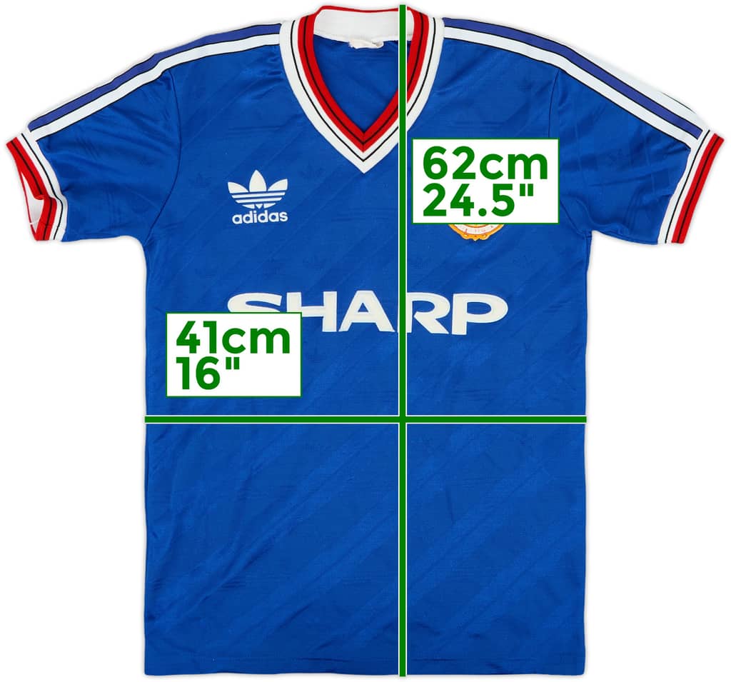 1986-88 Manchester United Third Shirt - 8/10 - (L.Boys)