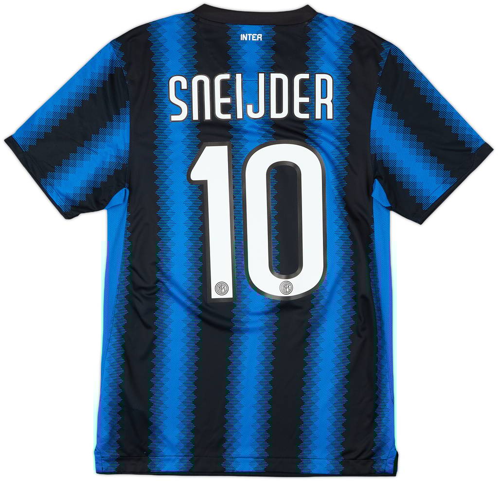 2010-11 Inter Milan Home Shirt Sneijder #10 - 9/10 - (S)