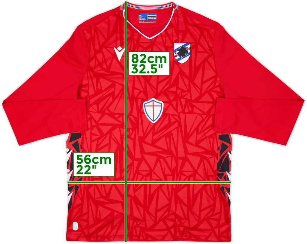 2023-24 Sampdoria GK Home Shirt - 8/10 - (XXL)