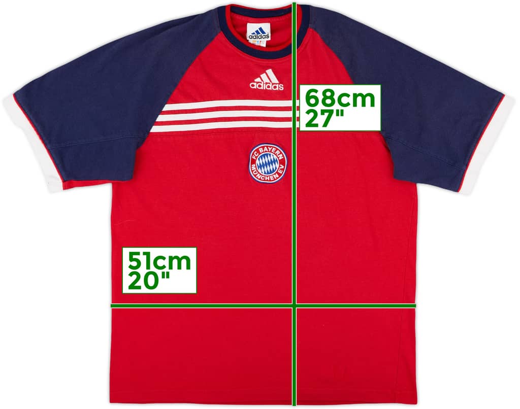 1998-99 Bayern Munich adidas Cotton Tee - 8/10 - (M)