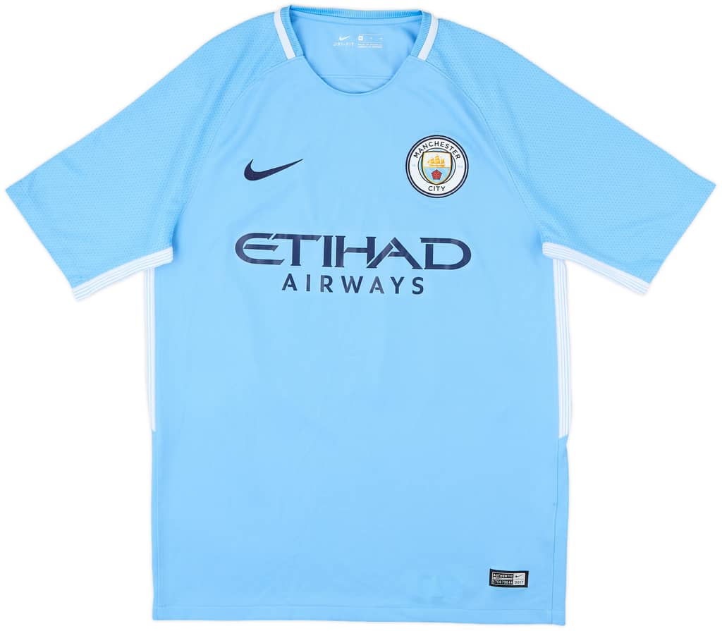2017-18 Manchester City Home Shirt Kun Aguero #10 - 8/10 - (M)