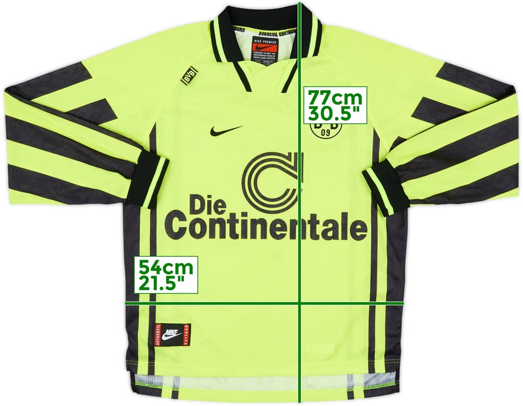 1996-97 Borussia Dortmund Home L/S Shirt - 8/10 - (M)
