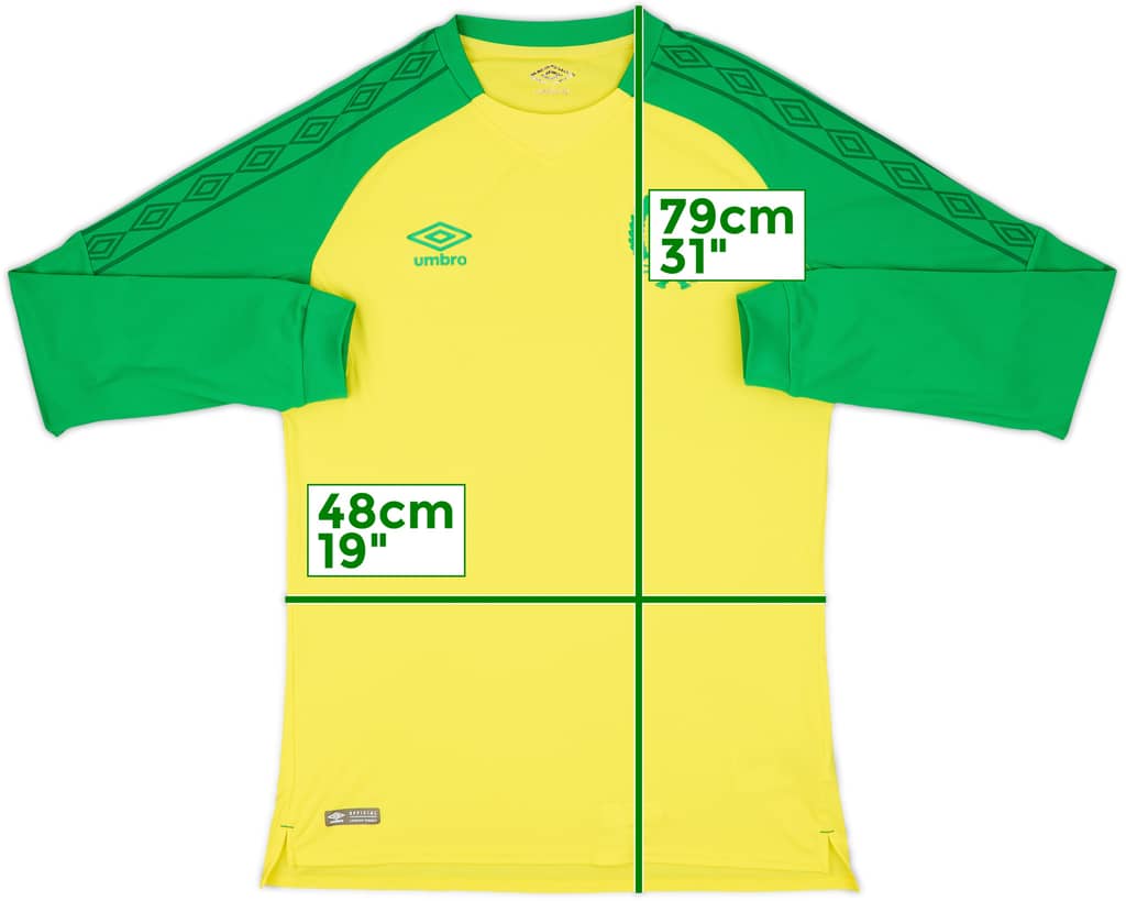 2017-18 Nantes Home L/S Shirt - 8/10 - (M)