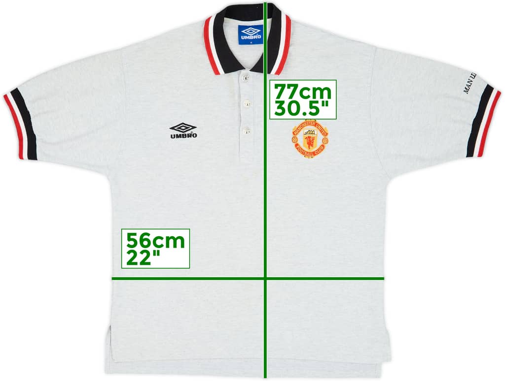 1996-97 Manchester United Umbro Polo Shirt - 6/10 - (M)
