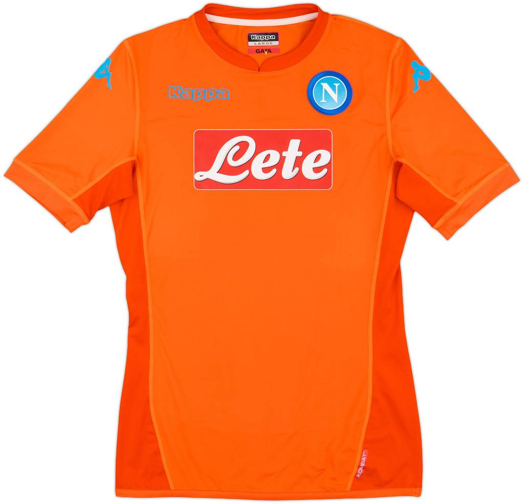 2017-18 Napoli European GK S/S Shirt - 8/10 - (L)
