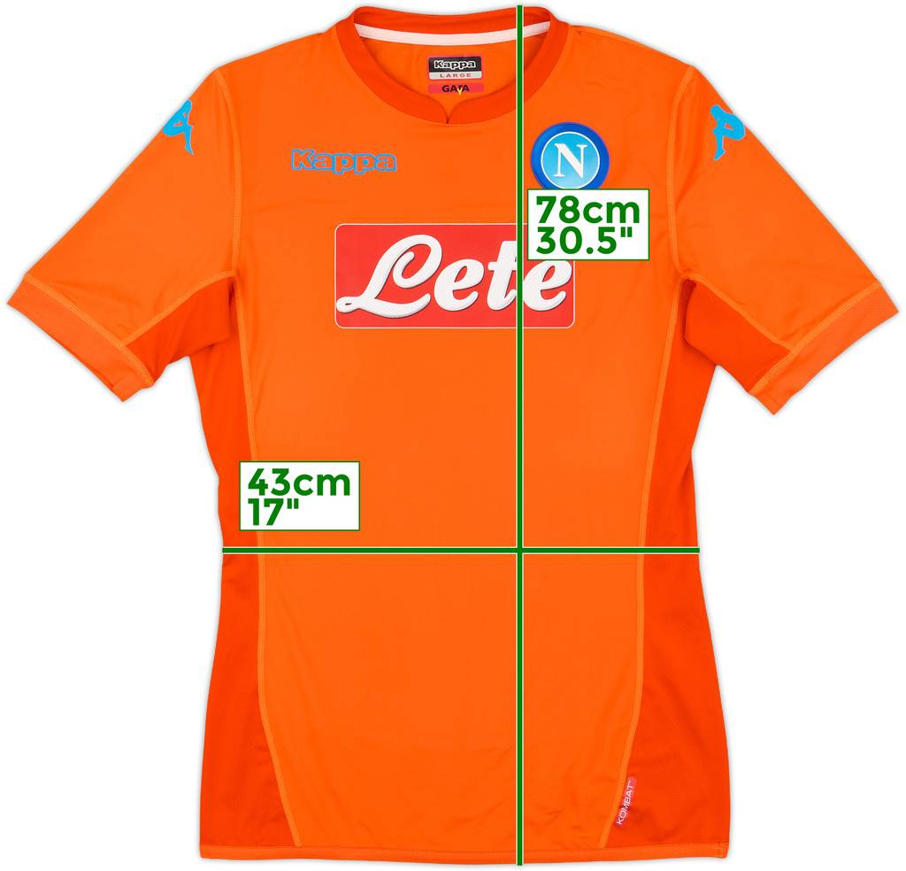 2017-18 Napoli European GK S/S Shirt - 8/10 - (L)