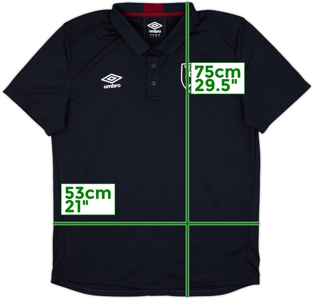 2018-19 West Ham Umbro Polo Shirt - 9/10 - (L)