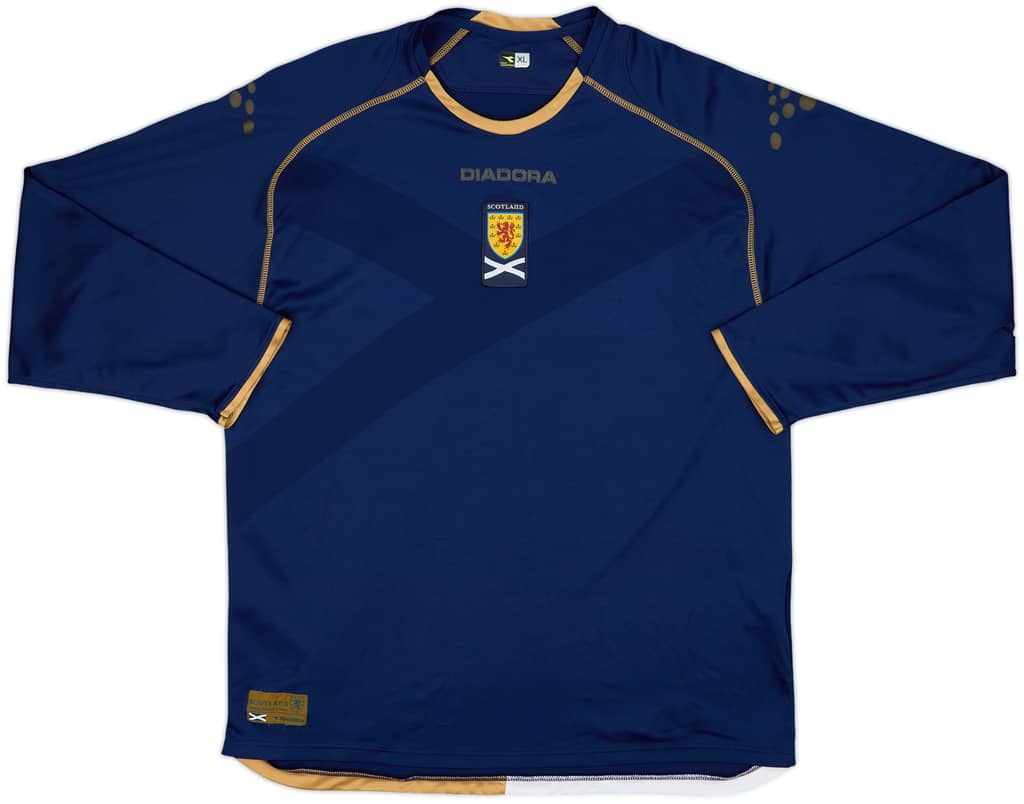 2007-08 Scotland Home L/S Shirt - 8/10 - (XL)