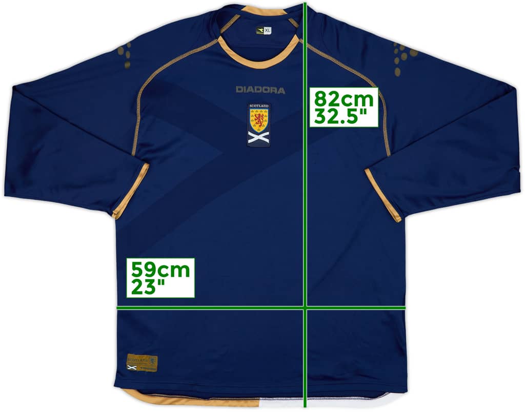 2007-08 Scotland Home L/S Shirt - 8/10 - (XL)