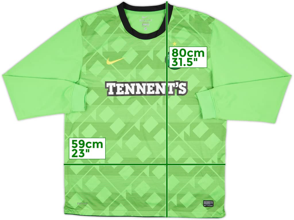 2010-11 Celtic Away L/S Shirt - 9/10 - (XL)