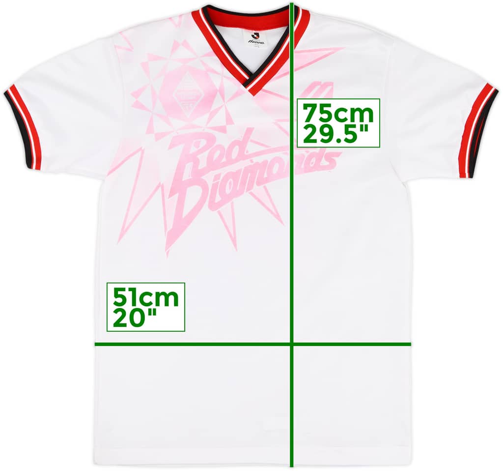 1993-94 Urawa Red Diamonds Mizuno Training Shirt - 7/10 - (M/L)