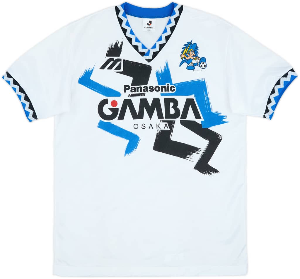 1993-95 Gamba Osaka Mizuno Training Shirt - 9/10 - (L)