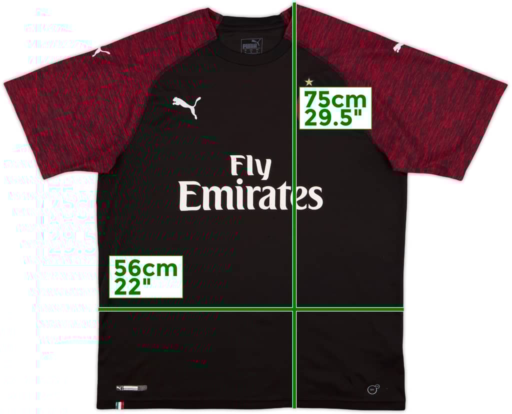 2018-19 AC Milan Third Shirt - 7/10 - (XL)
