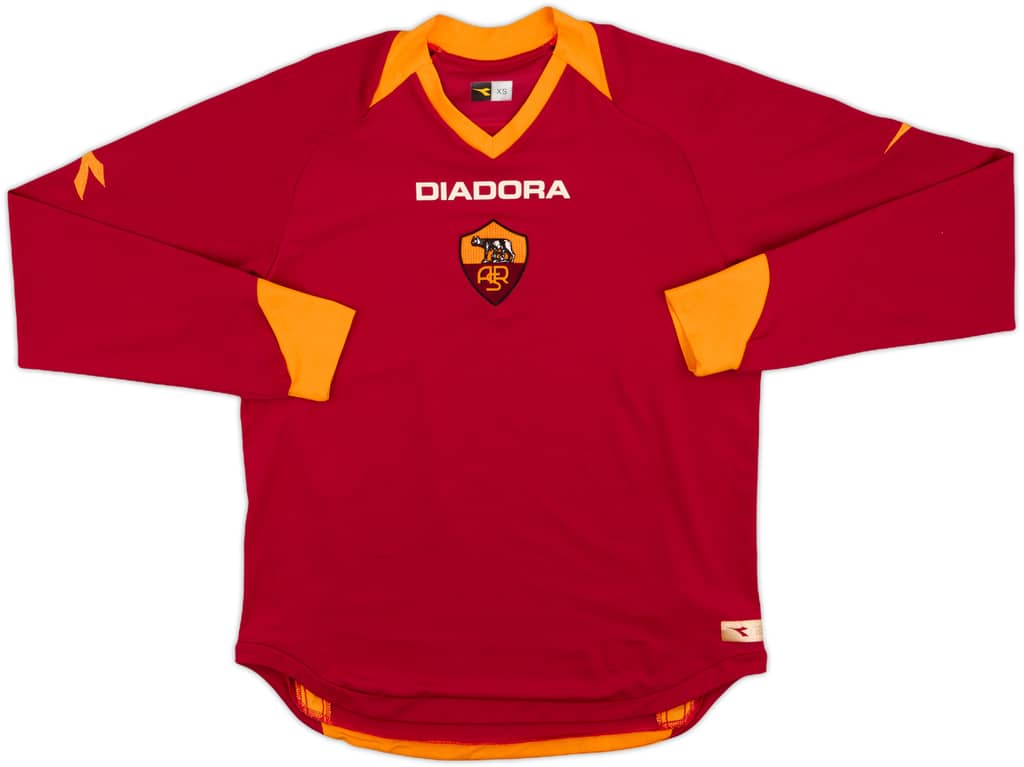 2006-07 Roma Home L/S Shirt - 7/10 - (XS)