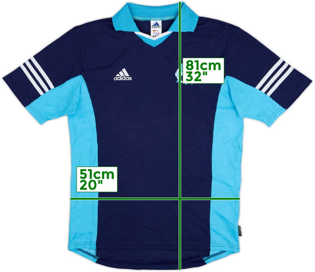 2000-01 Olympique Marseille adidas Training Shirt - 9/10 - (S)