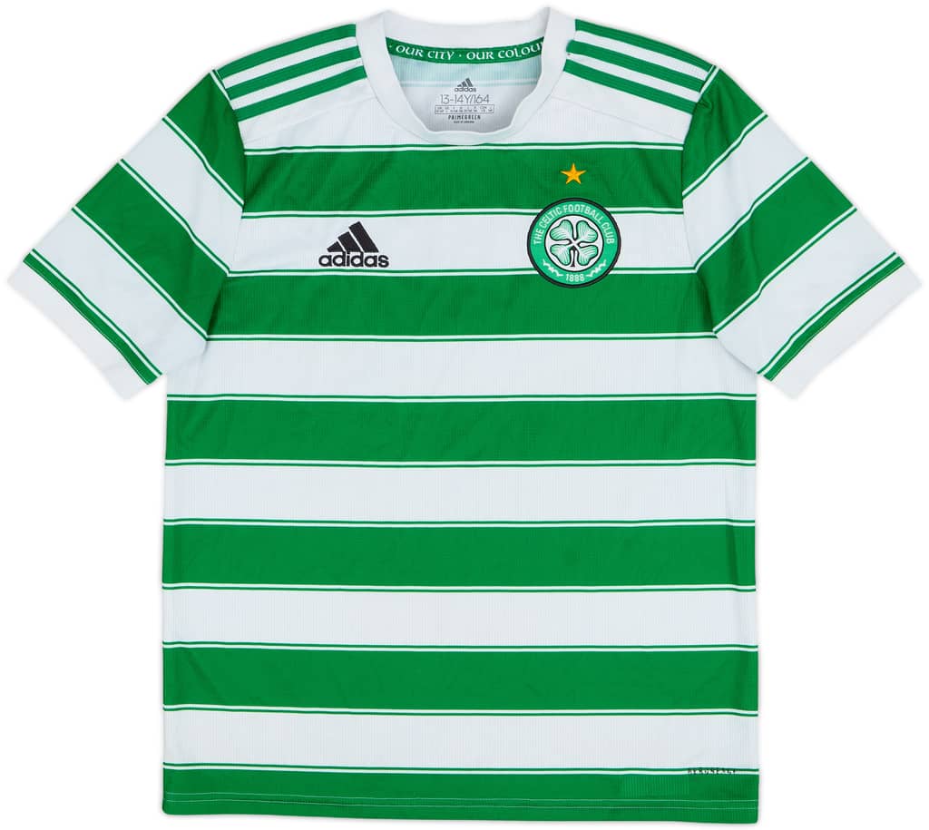 2021-22 Celtic Home Shirt - 7/10 - (L.Boys)