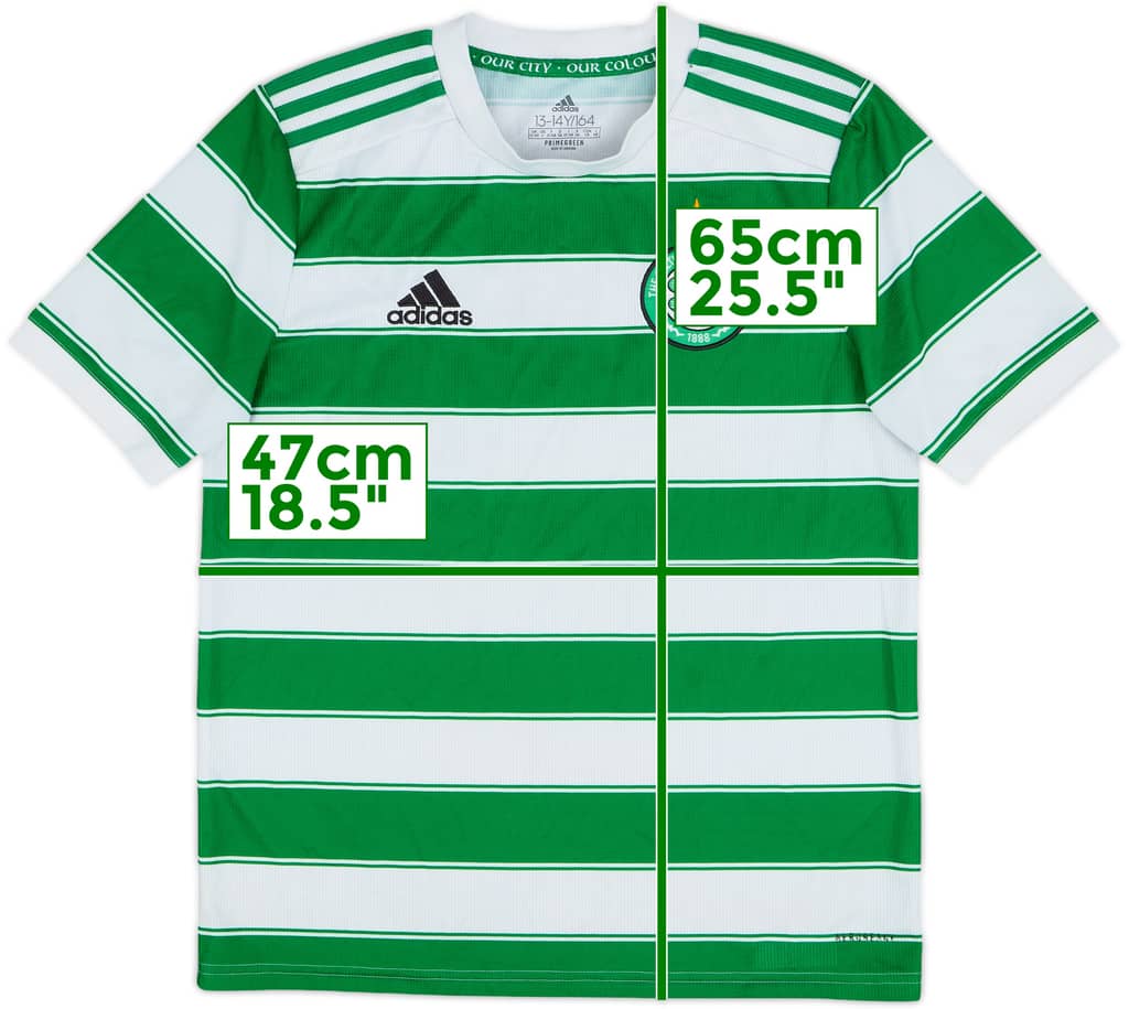 2021-22 Celtic Home Shirt - 7/10 - (L.Boys)
