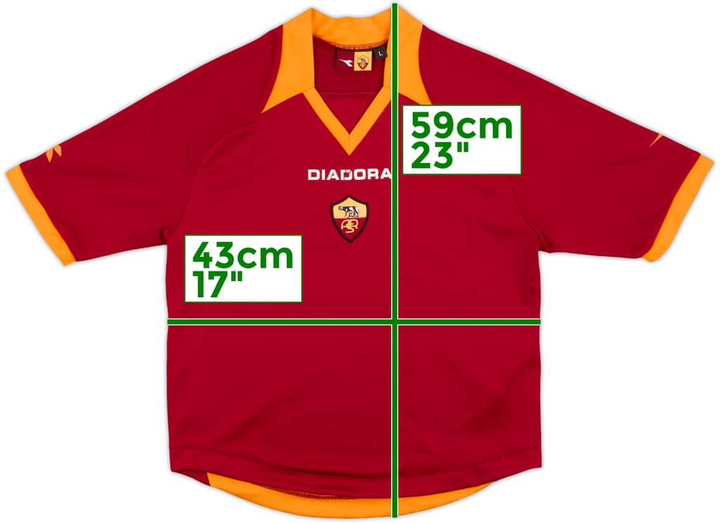 2006-07 Roma Home Shirt - 6/10 - (L.Boys)
