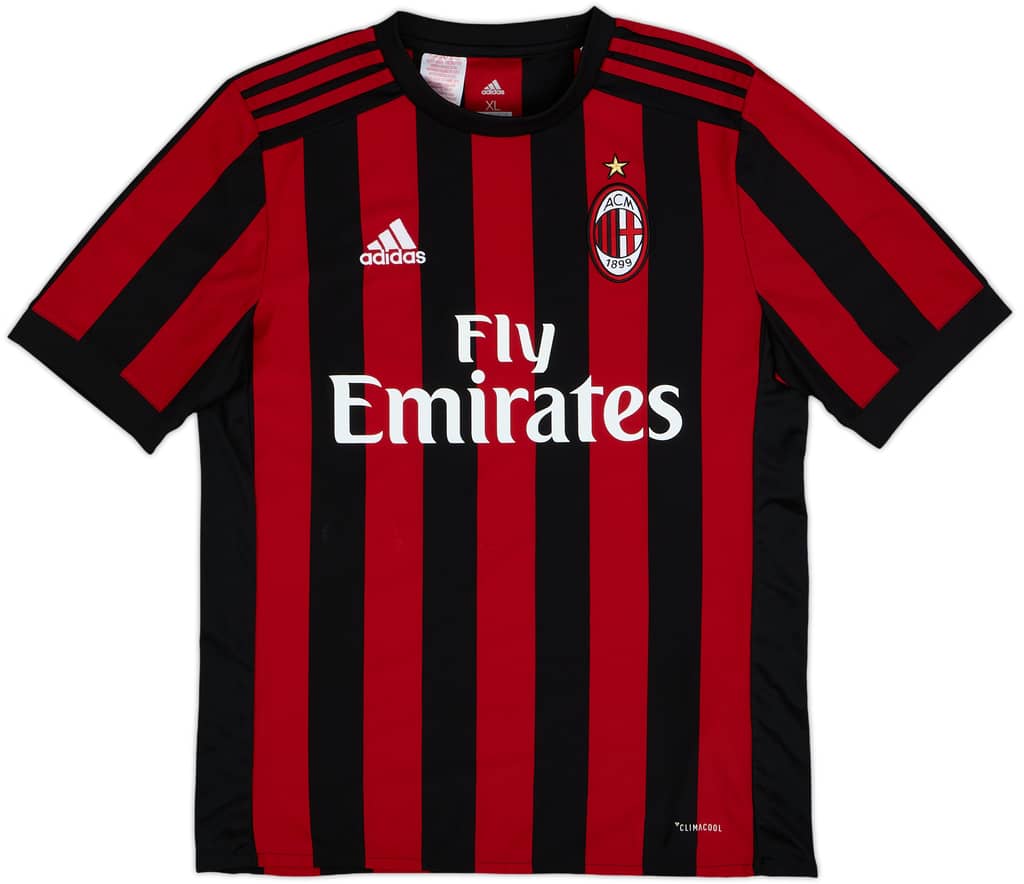 2017-18 AC Milan Home Shirt - 8/10 - (XL.Boys)