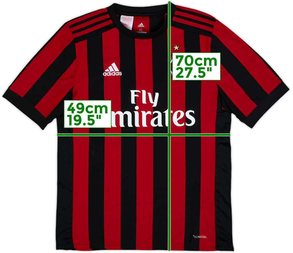 2017-18 AC Milan Home Shirt - 8/10 - (XL.Boys)