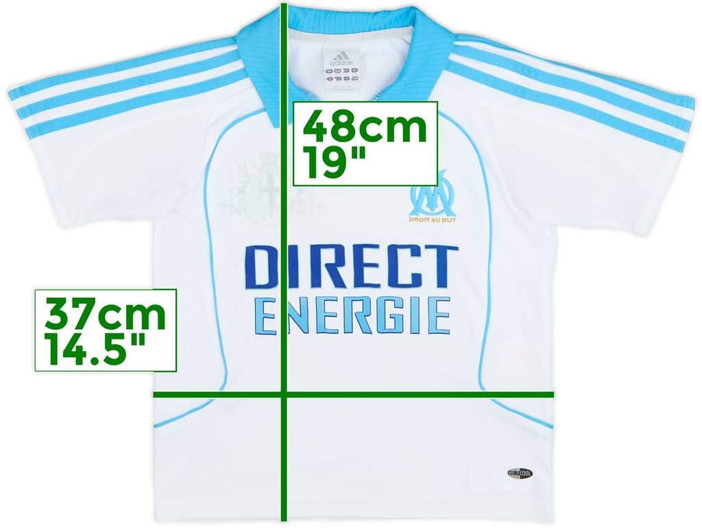 2008-09 Olympique Marseille Home Shirt - 9/10 - (4-5 Years)