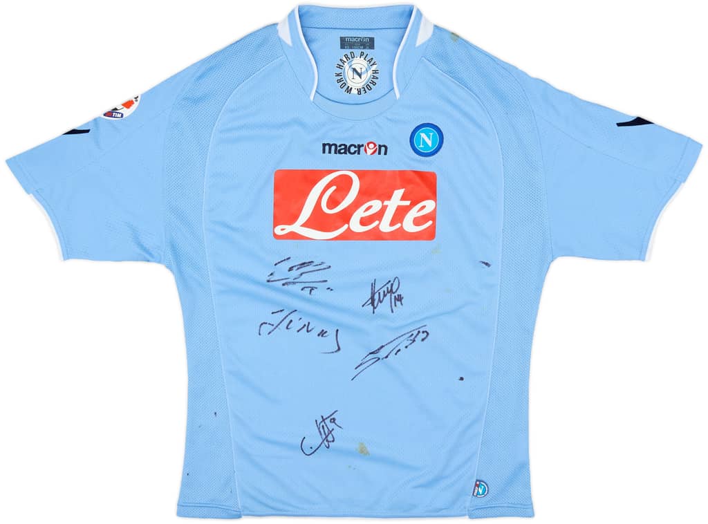 2009-10 Napoli 'Signed' Home Shirt - 5/10 - (XS)