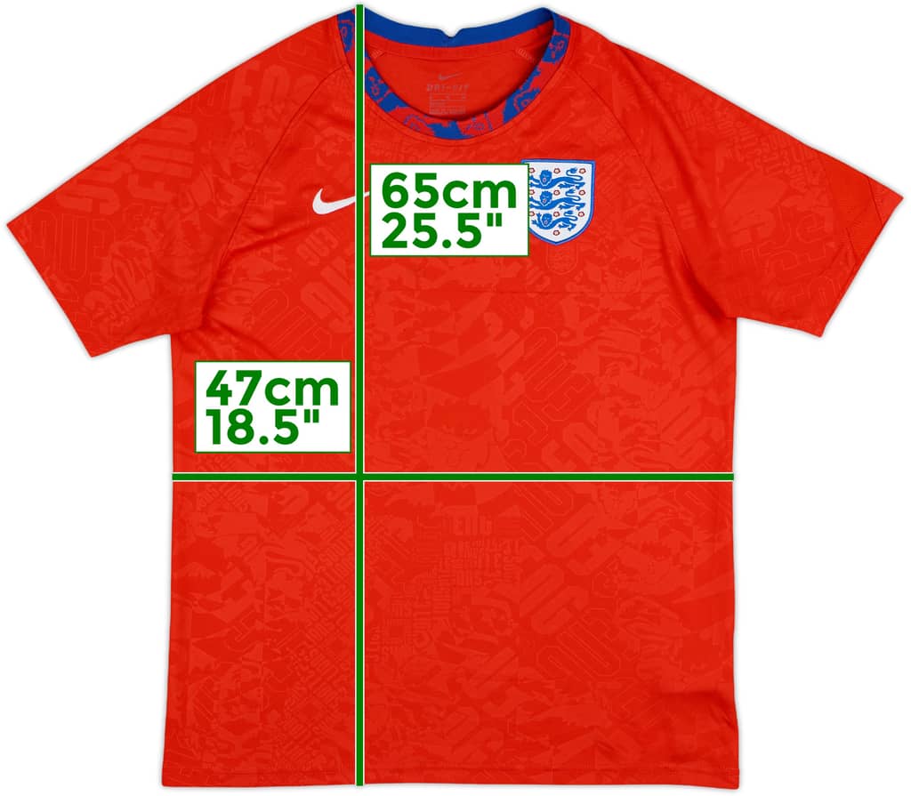 2020-21 England Nike Training Shirt - 7/10 - (XL.Boys)
