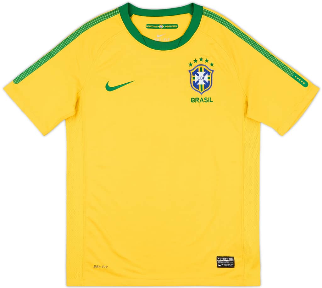 2010-11 Brazil Home Shirt - 8/10 - (M.Boys)
