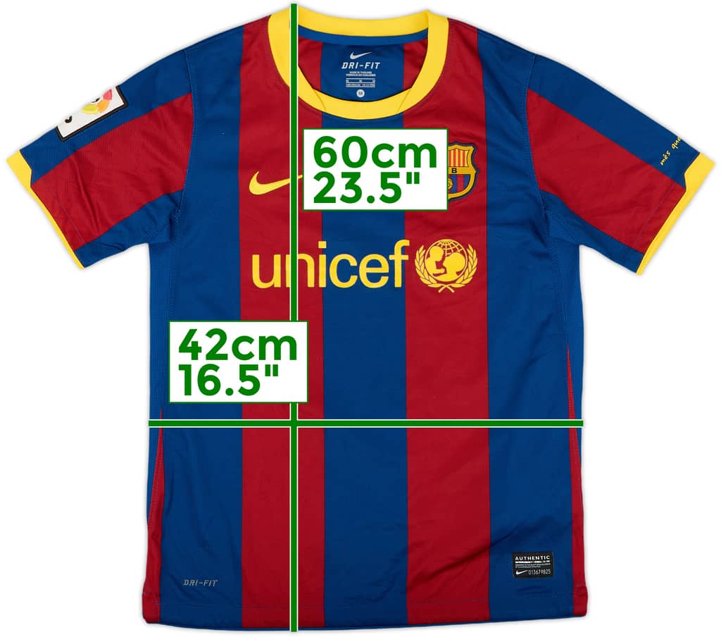 2010-11 Barcelona Home Shirt - 7/10 - (M.Boys)