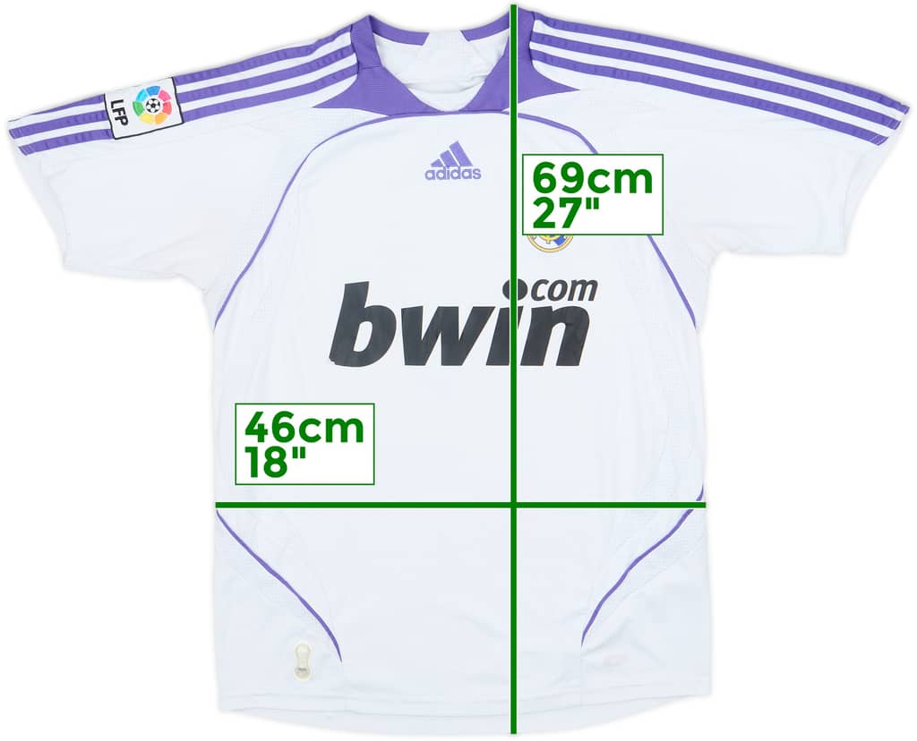 2007-08 Real Madrid Home Shirt - 6/10 - (L.Boys)