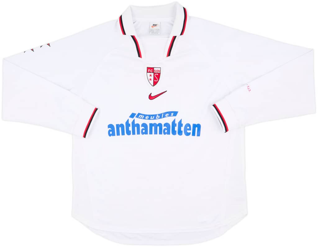 1998-00 FC Sion Player Issue Home L/S Shirt - 7/10 - (XL)