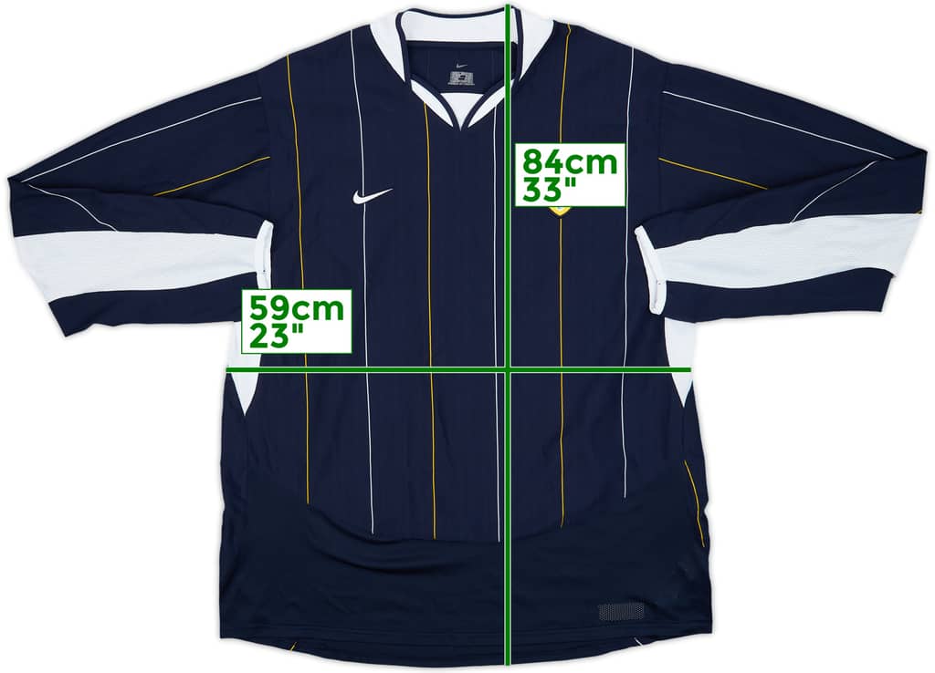 2003-04 Leeds United Player Issue Away L/S Shirt - 8/10 - (L)