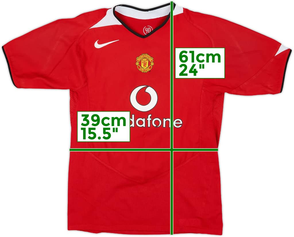 2004-06 Manchester United Home Shirt - 7/10 - (L.Boys)