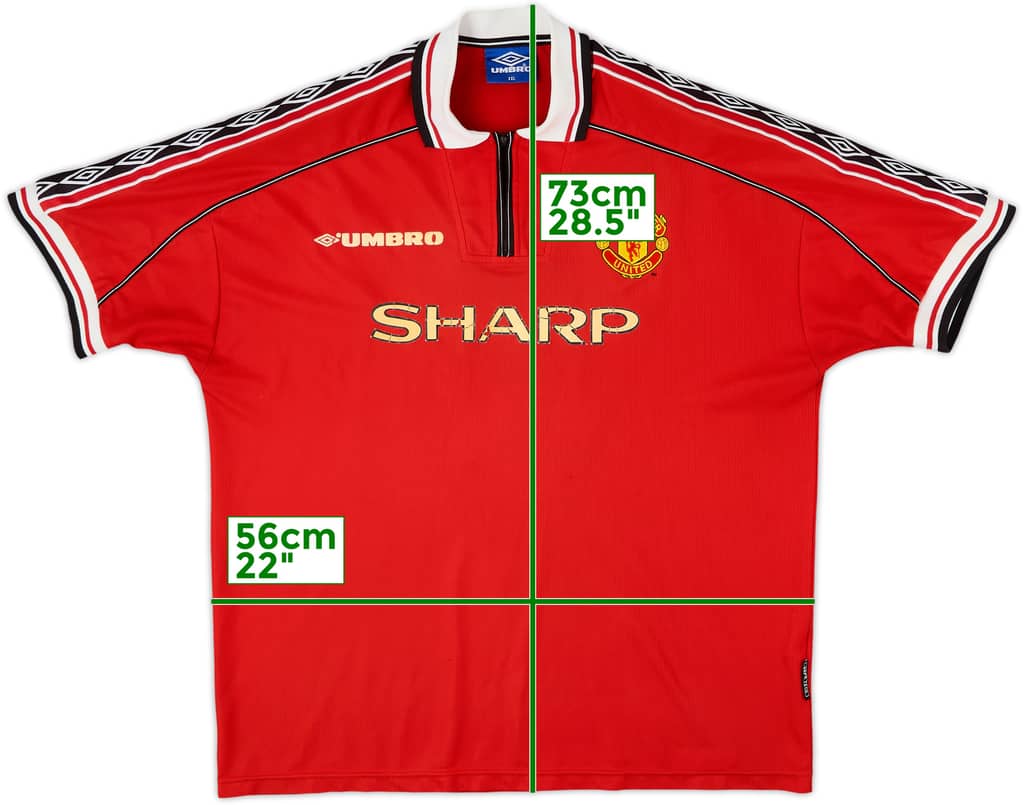 1998-00 Manchester United Home Shirt - 5/10 - (XXL)