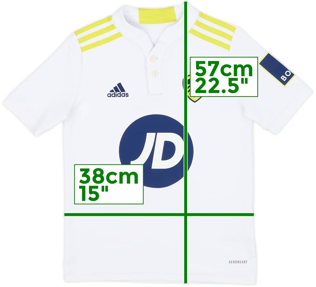 2021-22 Leeds United Home Shirt - 5/10 - (S.Boys)